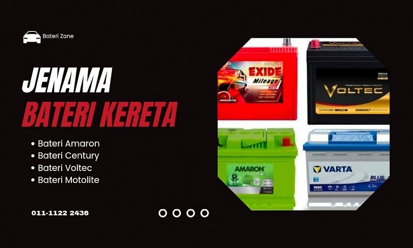 Jenama Bateri Kereta, bateri amaron, bateri Century, bateri voltec dan bateri varta
