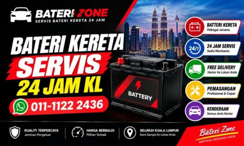 Bateri Kereta Kuala Lumpur - Servis 24 Jam KL